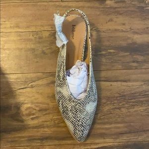 Bohme snakeskin flats, size 7.5